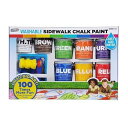RoseArt 洗える歩道チョークペイント、8色と2つのフォームブラシ付きビッグスーパーセット Mattel RoseArt Washable Sidewalk...