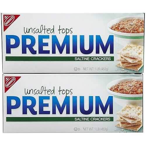 Premium Saltine Crackers - Unsalted Tops, 16 oz, 2 pk