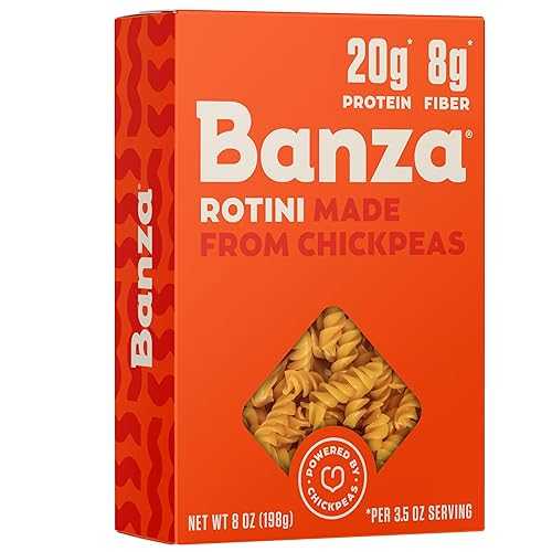 Banza Gluten-Free Chickpea Pasta, Rotini 23g Protein Lower Carb High F...