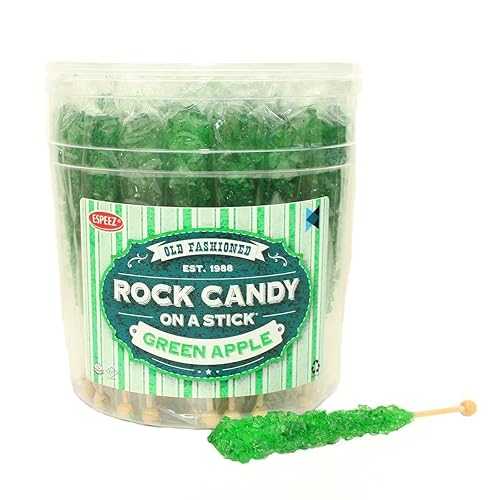 Extra Large Rock Candy Sticks: 36 Green Crystal Rock Candy Sticks - Gr...