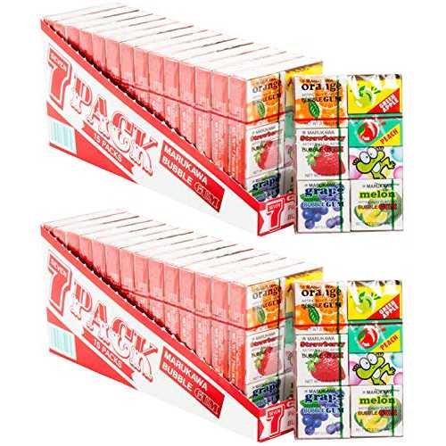マルカワ 7 パック バブルガム 1.29 オンス (30 パック) Marukawa 7 Pack Bubble Gum 1.29oz (30 Pack)