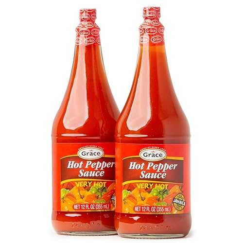 Grace Hot Pepper Sauce (Two 12 oz Bottles) - Jamaican Hot Sauce made with Scotch Bonnet Peppers & West Indian Hot Peppers