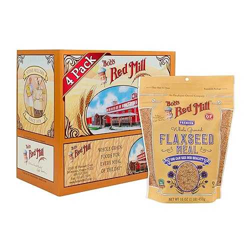 Bob's Red Mill Flaxseed Meal, 16oz (Pack of 4) - Non GMO, Vegan, Paleo...