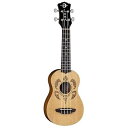ルナ ホヌ タートル スプルース ソプラノ ウクレレ ギグバッグ付き サテン ナチュラル Luna Honu Turtle Spruce Soprano Ukulele with Gig Bag, Satin Natural
