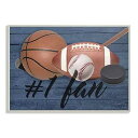 The Kids Room By Stupell #1 Fan Sports Plank Wall Plaque Art、10 x 0.5 x 15、誇らしげに米国製 Stupell Industries The Kids Room By Stupell #1 Fan Sports Plank Wall Plaque Art, 10 x 0.5 x 15, Proudly Made in USA