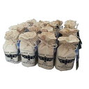 16 Pack - SACRED VALLEY SALT from Maras, Peru - Small Grain Finishing Salt in Handmade Reusable Canvas Pouch - 8 Ounce