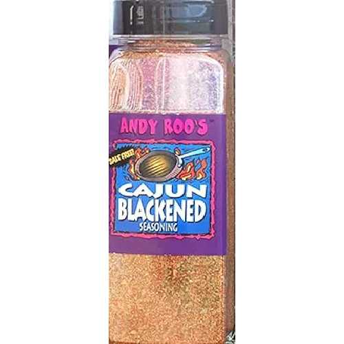 Andy Roo Cajun Blackened Seasoning (Salt-Free, No MSG), 20 Ounce Bulk Shaker.