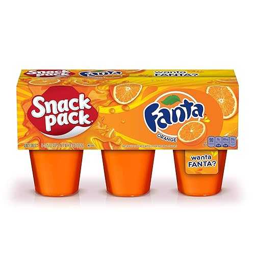 SNACK PACK Fanta Orange Juicy Gels Cups, 3.25 oz. Cups 6-Count (Pack o...