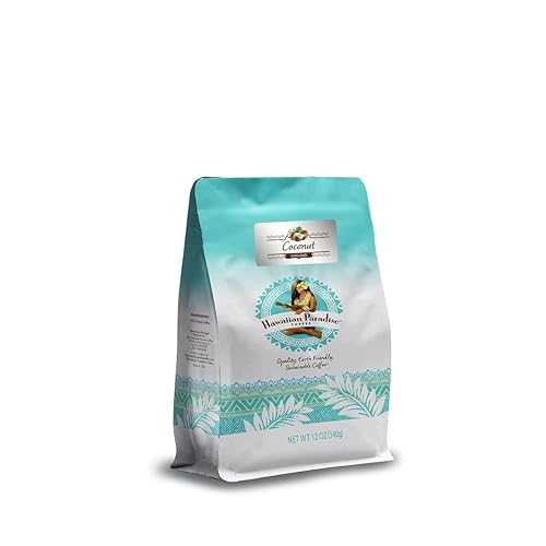 Hawaiian Paradise Coffee Coconut Flavored Ground Coffee 12oz Bag, 100% Arabica Beans, Premium Rich Flavored, Finest Beans, Sustainably Roasted Coffee