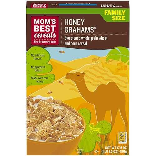 Mom's Best Honey Grahams Breakfast Cereal, Honey Graham Cereal Made wi...