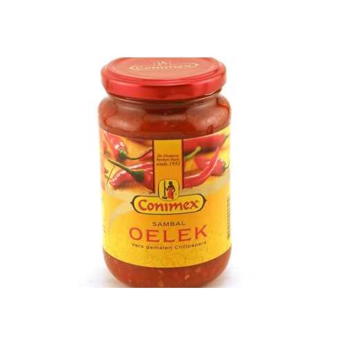 Conimex Sambal Oelek ホットチリペースト (エコノミーケースパック) 11 オンスジャー (6 個パック) Conimex Sambal Oelek Hot Chilli Paste (Economy Case Pack) 11 Oz Jar (Pack of 6)