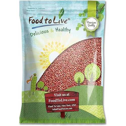Food to Live - Adzuki Sprouting Beans, 10 Pounds Whole Raw Dried Red Mung Beans, Vegan, Kosher, Bulk. Rich in Minerals, Dietary Fiber, and Protein Food to Live - Adzuki Sprouting Beans, 10 Pounds Whole Raw Dried Red Mung Beans, Vegan, Kosher, Bulk. Rich in Minerals, Dietary Fiber, and Protein