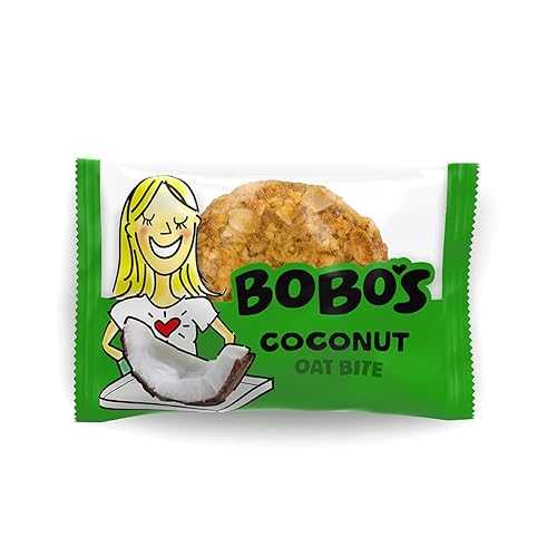 Bobo's Oat Bites, Coconut, 1.3 oz Bites (24 Pack Box), Gluten Free Who...