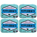 TJ's Trader Joe's Organic Peppermints, 1.41 oz Tin (Pack of 4) Gluten Free Vegan