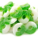 FirstChoiceCandy Gummy Rings Sugar Coated Candy (Green Apple, 1 Pound (Pack of 1...