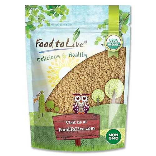 Food to Live Organic Whole Wheat Couscous, 3 Pounds Non-GMO, Kosher, Raw, Vegan, Bulk Food to Live Organic Whole Wheat Couscous, 3 Pounds Non-GMO, Kosher, Raw, Vegan, Bulk