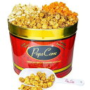 Pops Corn Gourmet Popcorn Gift Tin-Large 2 Gallon. Caramel, Cheese & Kettle Corn...