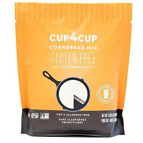 Cup4Cup Cornbread Mix, 0.88 Pounds, Certified Gluten Free, Dairy Free, Non-GMO, Kosher, Made in the USA