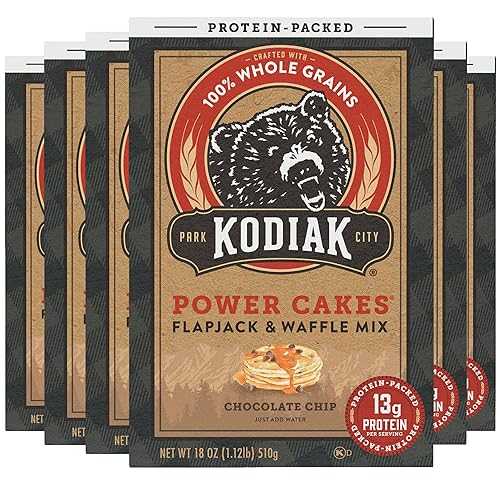 Kodiak Cakes Power Cakes, Pancake & Waffle Mix, Chocolate Chip, High P...