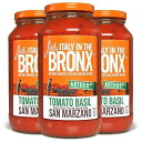 Little Italy in the Bronx Little Italy Bronx Tomato Basil Sauce - Tomato Sauces, Pasta Sauce, Spaghetti Sauce, Tomato Basil Sauce, No Added Sugar - 24oz (3-Pack)