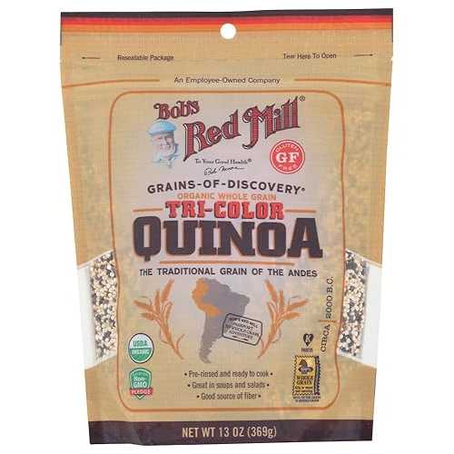 Bob's Red Mill Resealable Organic Tri-Color Quinoa, 13 Ounce (Pack of 6) Bob's Red Mill Resealable Organic Tri-Color Quinoa, 13 Ounce (Pack of 6)