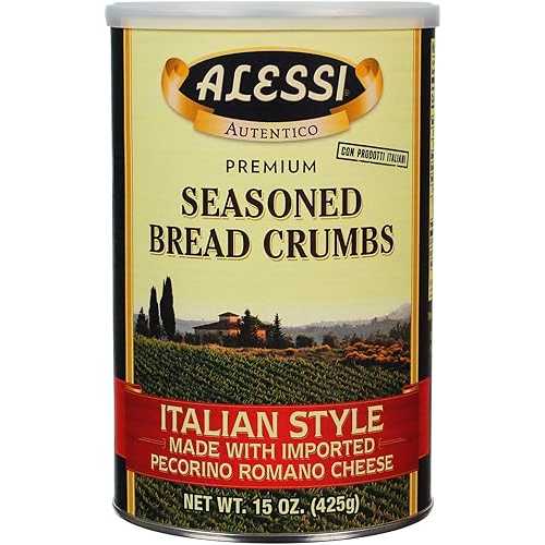 Alessi Premium Italian Style Seasoned Bread Crumbs, 15 Ounces (Pack of...