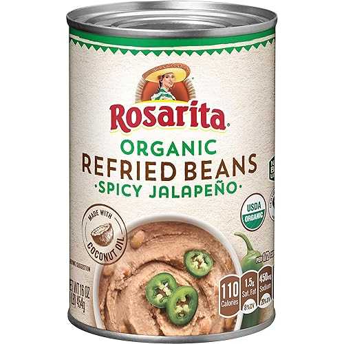 Rosarita Spicy Jalapeno Refried Beans, 16 Oz. (Pack of 12) Rosarita Spicy Jalapeno Refried Beans, 16 Oz. (Pack of 12)