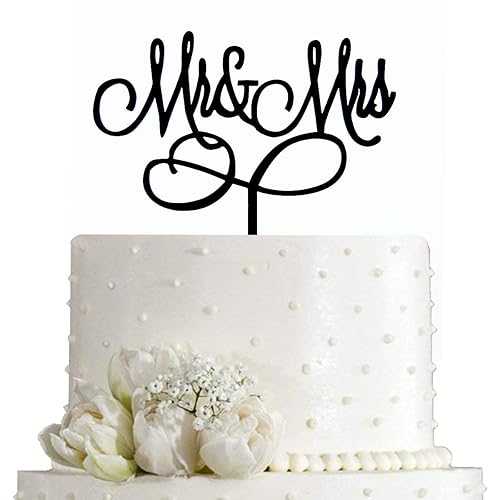 JIEEIN Mr and Mrs Cake Topper Bride And Groom Sign Wedding Engagement ...