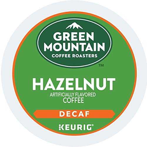 Green Mountain Coffee Roasters Hazelnut Decaf, Single-Serve Keurig K-Cup Pods, Flavored Light Roast Coffee, 48 Count (Pack of 1)