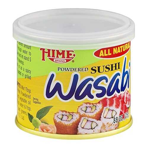 日本の寿司わさびパウダー、0.88オンス缶(10個パック) Hime Japanese Sushi Wasabi Powder, .88-Ounce Cans (Pack of 10)