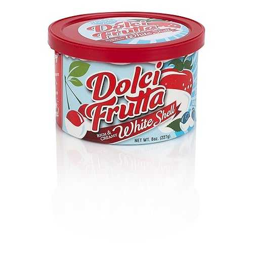 SACO Dolci Frutta Rich & Creamy White Chocolate Shell, Simply Microwave, Dip, and Done, Nut-Free..
