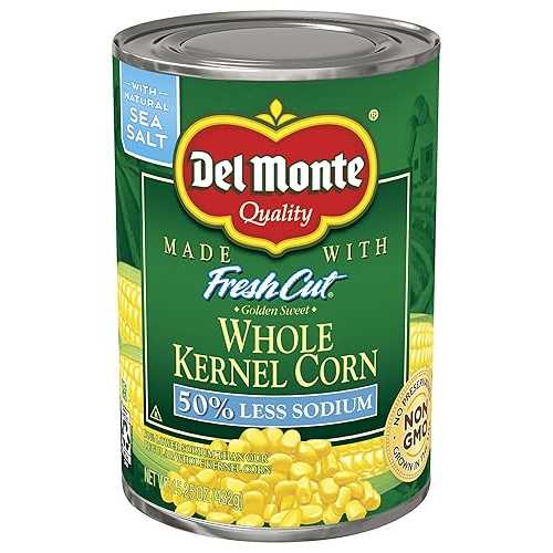 Del Monte Canned Fresh Cut Golden Kernel Corn, 15.25 Ounce Less Sodium 2000883 Del Monte Canned Fresh Cut Golden Kernel Corn, 15.25 Ounce Less Sodium 2000883