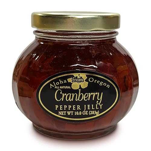 アロハ フロム オレゴン クランベリー ペッパー ゼリー 10オンス Aloha From Oregon Cranberry Pepper Jelly, 10oz
