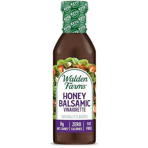 Walden Farms Honey Balsamic Vinaigrette - Calorie-Free, Gluten-Free, Low Carb, Keto-Friendly, Ve..