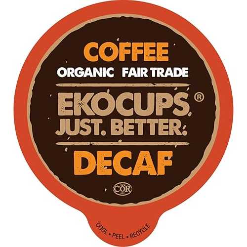 EKOCUPS Organic Swiss Water Decaf Medium Roast Coffee Pods, 30% More Coffee Per Cup, Fair Trade ..