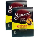 Senseo Extra Strong Dark Roast Coffee Pods, 2 Packs, 96 Count, Intense Dark Flavor, Crema Layer on Top, Compatible with PeleCom Machine