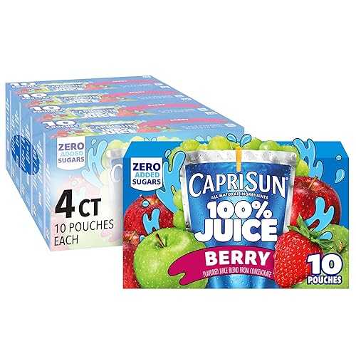 ץꥵ ٥꡼̽100 Τޤް른塼40ޡ104Ȣ Capri Sun 100% Berry Juice Re...