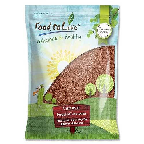 Food to Live - Brown Flax Seeds, 12 Pounds Raw Whole Flaxseed, Kosher, Vegan, Bulk. High Dietary Fiber Food. Rich in Omega-3 Fats. Great for Salads, Baked Goods, Smoothies, Oatmeal, and Yogurt.