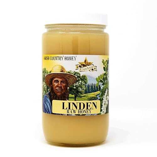 Goshen Honey Goshen Amish Country Honey Extremely Raw LINDEN Honey 100% Natural Domestic Honey with Health Benefits Unfiltered Unprocessed Unheated OU Kosher Certified 454 G Glass Jar