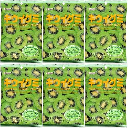 春日井製菓 Kasugai Kiwi Gummy Candy 3.77oz (6 Pack)