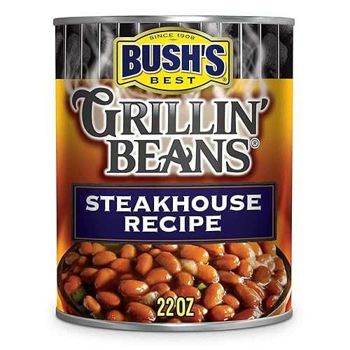 BUSH'S BEST Canned Steakhouse Recipe Grillin' Beans (Pack of 12), Sour...