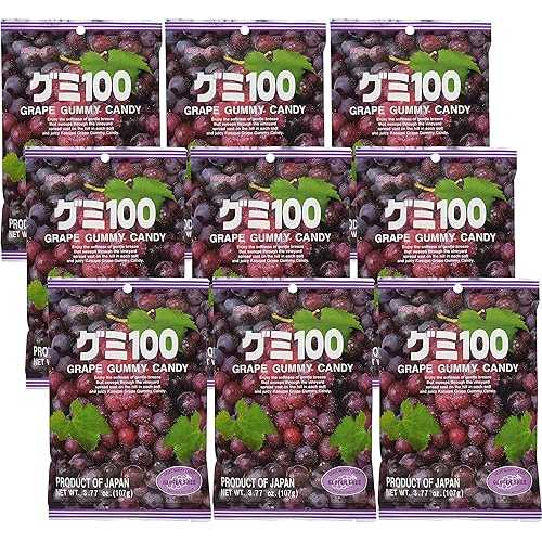 ֤ɤߥǥ 3.77 (9)  Kasugai Grape Gummy Candy 3.77oz (9 ...