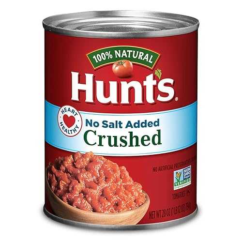 Hunt's クラッシュトマト 食塩無添加、ケトフレンドリー、28 オンス Hunt's Crushed Tomatoes No Salt Added, Keto Friendly, 28 oz