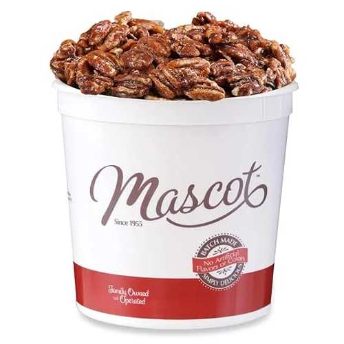 Mascot Pecan Company Glazed Pecans Mascot Pecan since 1955-2 pounds large Pecan Halves