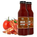 Green Jay Gourmet Bacon Ketchup - All-Natural Tomato Ketchup with Tomato Paste, Real Bacon & Gourmet Spices - Contains No Preservatives, Additives or Corn Syrup - Made in USA - 2 x 15 Ounces
