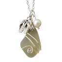Yinahawaii Sea Glass Necklace, Hawaiian Jewelry For Women, Wire Wrapped Sea Glas...