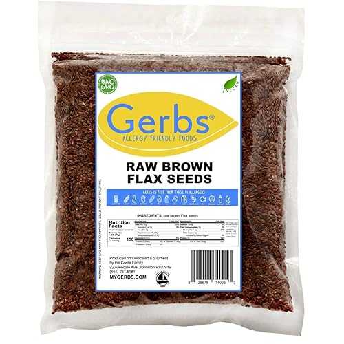 楽天GlomarketGERBS Raw Brown Flax Seeds, 14 ounce Bag, Top 14 Food Allergen Free, Non GMO, Vegan, Keto, Paleo Friendly
