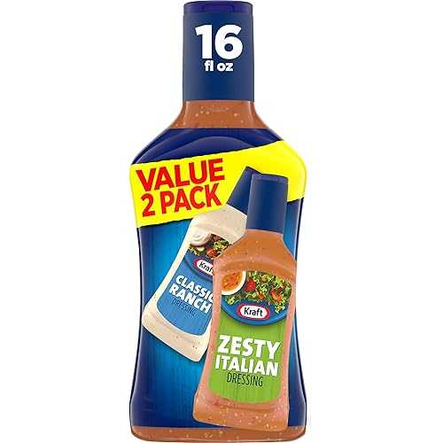 Kraft Ranch Dressing and Italian Dressing (16 oz Bottles, Pack of 2)