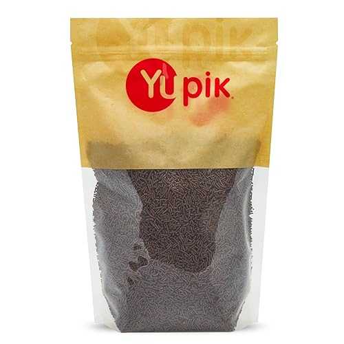 Yupik Oblong Chocolate Flavored Sprinkles, 2.2 lb (35.2 oz), Low Sugar, Cholesterol-Free, Sodium-Free, Kosher, Perfect for Baking and Decorating Ice Cream, Cakes, Cookies, Cupcakes, and Donuts Yupik Oblong Chocolate Flavored Sprinkles, 2.2 lb (35.2 oz), Low Sugar, Cholesterol-Free, Sodium-Free, Kosher, Perfect for Baking and Decorating Ice Cream, Cakes, Cookies, Cupcakes, and Donuts