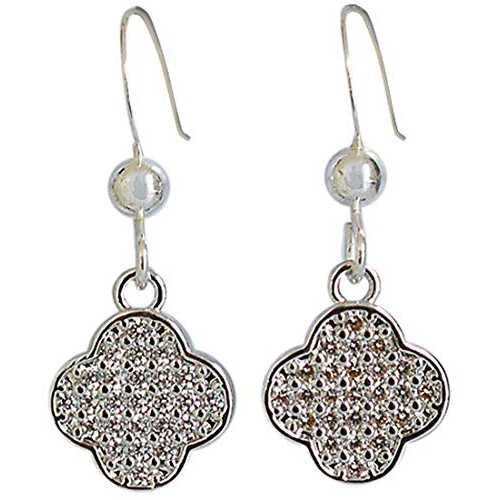 Designed by Stacey Jewelry Dangly Quatrefoil Earrings - Sterling Silver Ear Wire...